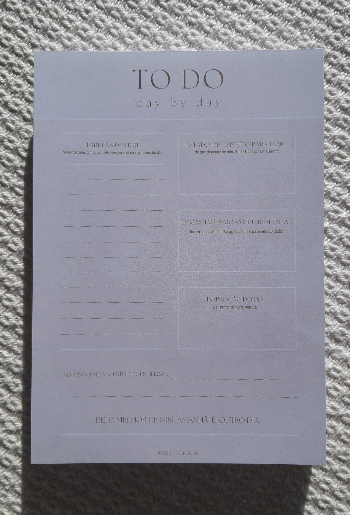 To Do List - Day by Day